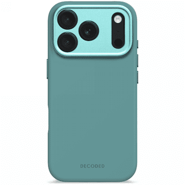 Silikonski ovitek Decoded AntiMicrobial Backcover - zaščitni ovitek iz silikona MagSafe za iPhone 17 Pro (retro moder)