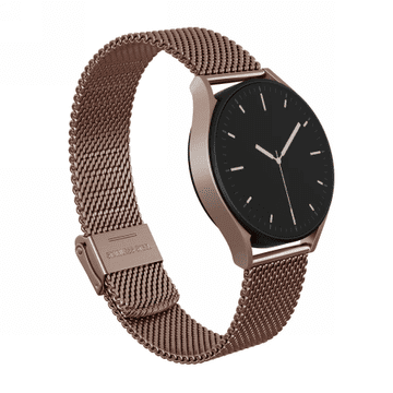 BURGA Metal Mesh Elegance - univerzalna zapestnica za uro 22 mm (rožnato zlato)