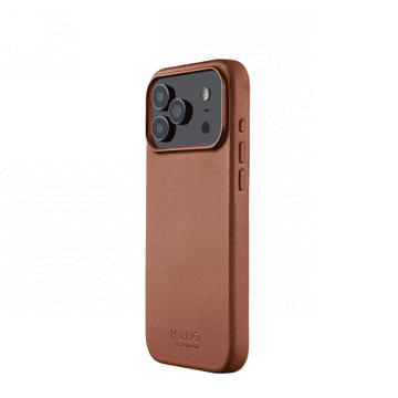 Mujjo usnjen ovitek - usnjen ovitek, združljiv z MagSafe, za iPhone 17 Pro Max (rjave barve)