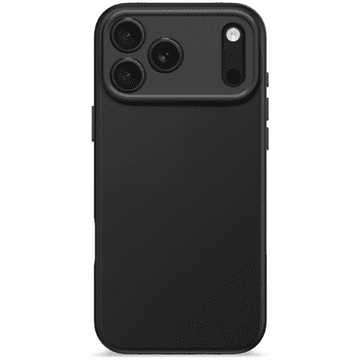 Silikonski ovitek Decoded AntiMicrobial Backcover - zaščitni ovitek iz silikona MagSafe za iPhone 17 Pro Max (fantomsko črn)