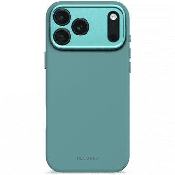 Silikonski ovitek Decoded AntiMicrobial Backcover - zaščitni ovitek iz silikona, združljiv z MagSafe, za iPhone 17 Pro Max (retro moder)