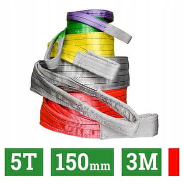 5T 150MM 3M žerjavna trakova z zankami