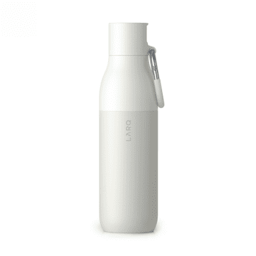 LARQ Bottle Flip Top - termo steklenica s slamico, zložljivim izlivom 500 ml (granitno bela)