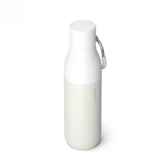 LARQ Bottle Flip Top - termo steklenica s slamico, zložljivim izlivom 500 ml (granitno bela)