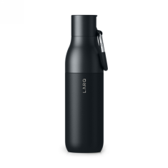 LARQ Bottle Flip Top - termo steklenica s slamico, zložljivim ustnikom 740 ml (obsidiansko črna)
