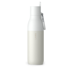 LARQ Bottle Flip Top - termo steklenica s slamico, zložljivim izlivom 500 ml (granitno bela)