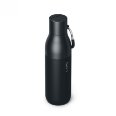 LARQ Bottle Flip Top - termo steklenica s slamico, zložljivim ustnikom 740 ml (obsidiansko črna)