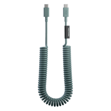 DE Native Union Pop Cable - USB-C - USB-C kabel, 2,4 m 60 W (skrilasto zelen)