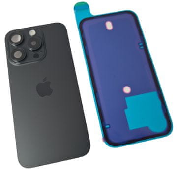 Originalni zadnji ovitek ORG Plecki Grade A za Apple iPhone 15 Pro, črn