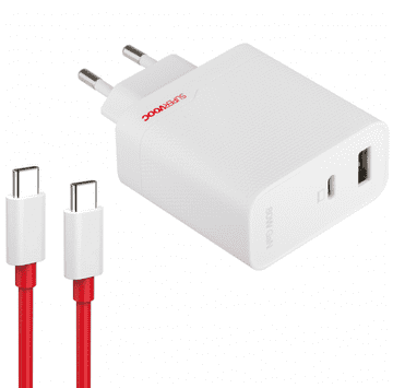 ORG Nov originalni OnePlus 80W USB-C in USB-A stenski polnilnik + kabel