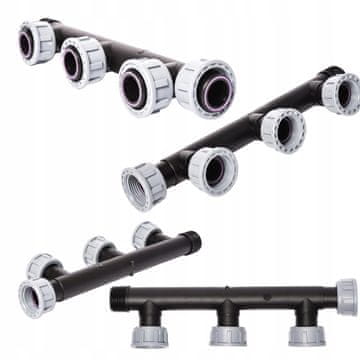 Razdelilnik/zbiralnik za 3 magnetne ventile,