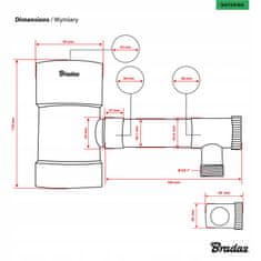 Bradas Zbiralnik deževnice 100 mm, bron
