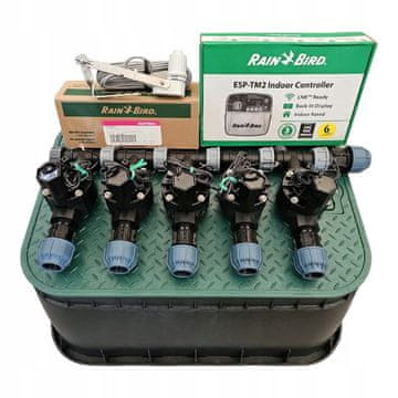 Komplet s 5 postajami Rain Bird: Zbiralnik s čepom, TM2, RSD Bex, PE 32