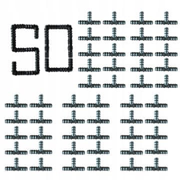 Vtični T-kos PE 16 - komplet 50 kosov