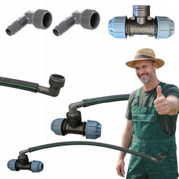 3/4" fleksibilni priključek za škropilnike in PE 20 T-kos