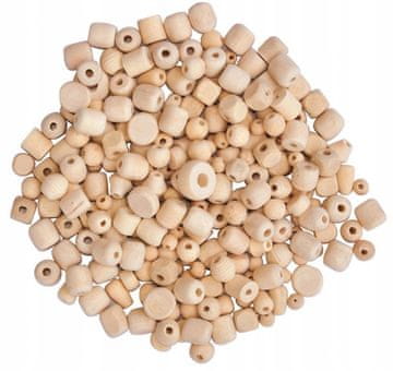 PLAYBOX Lesene perle DIY NARAVNI MAKRAME 500 g