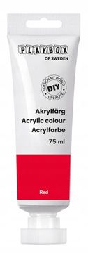 PLAYBOX AKRILNA BARVA ZA NAREDITEV RDEČA v tubi 75 ml
