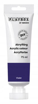 PLAYBOX Akrilna barva za samostojno izdelavo TEMNO VIJOLIČNA v tubi 75 ml