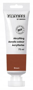 PLAYBOX AKRILNA BARVA ZA NAREDITEV RJAVE barve v tubi 75 ml (ukinjena proizvodnja)