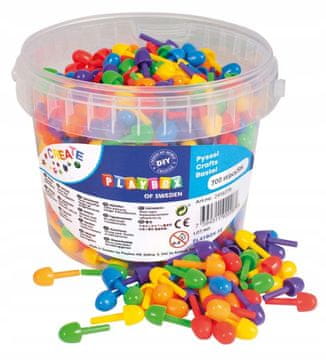 PLAYBOX DIY Pisana mozaična sestavljanka Gobe Pushpins 700