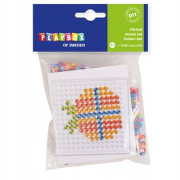 PLAYBOX Kvadratna predloga + vzorec s perlicami za tisk 1000