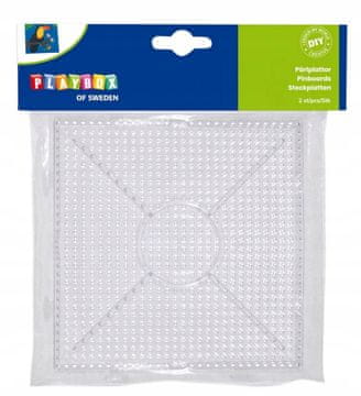PLAYBOX Prozorna kvadratna šablona za likalnike 5 mm, 2 kosa