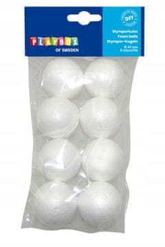 PLAYBOX Naredi sam okrasek iz stiroporne pene v obliki kroglice Ø 40 mm
