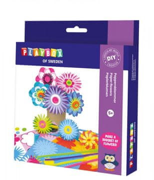 PLAYBOX Naredi sam okrasne papirnate rože za izdelavo 5+