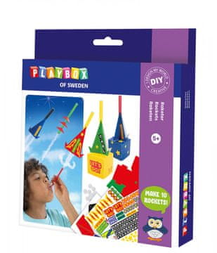 PLAYBOX Napihljive rakete za ustvarjanje - DIY 5+