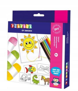 PLAYBOX Komplet za vezenje in slikanje DIY 5+