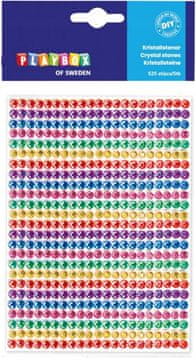 PLAYBOX Kristalne nalepke, različni kamni, 525 x Ø5 mm
