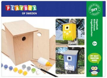 PLAYBOX Lesena ptičja hišica DIY