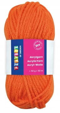 PLAYBOX Akrilna preja, preja - 50 g Akril - ORANŽNA
