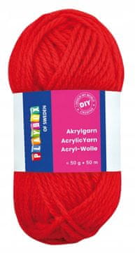 PLAYBOX Akrilna preja, preja - 50 g Akril - RDEČA