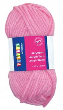 PLAYBOX Akrilna preja, preja - 50 g Akril - ROZA
