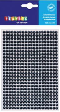 PLAYBOX Nalepke iz kristalnega kamna ČRNE 525 x 5 mm