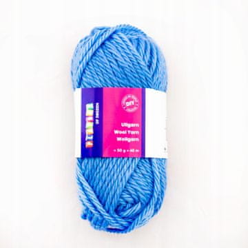 PLAYBOX Preja za domače mojstre 100 % volnena preja 50 g 40 m MODRA (ni več v prodaji)