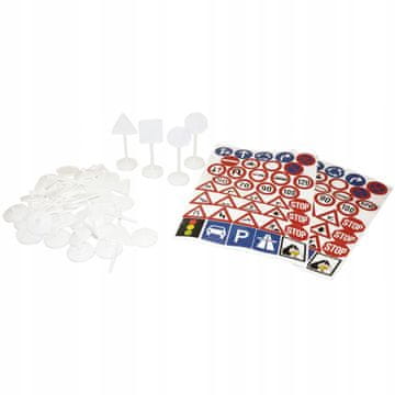 PLAYBOX PROMETNI ZNAKI ULICA 24 kosov + NALEPKE 76 kosov