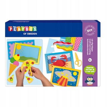 PLAYBOX Komplet za učenje rezanja velikih predmetov s škarjami za domačo uporabo 5+