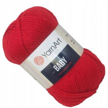 YarnArt BABY 156 100% akrilna rdeča preja