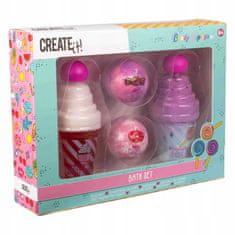 Kopalni set Balzam za telo Gel za prhanje 2 kroglici CREATE IT CANDY
