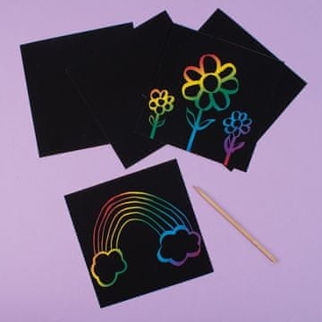 PLAYBOX WYDAPYWANKA mavrične srečke za scrapbooking, 10 kosov