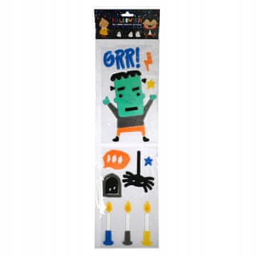 Silikonske gel nalepke za ogledalo HALLOWEEN FRANKENSTEIN - strašljive