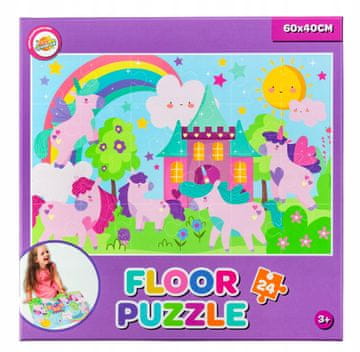 Toy Universe Talna sestavljanka SAMOROG 24-delna sestavljanka za otroke XL 60 x 40 cm