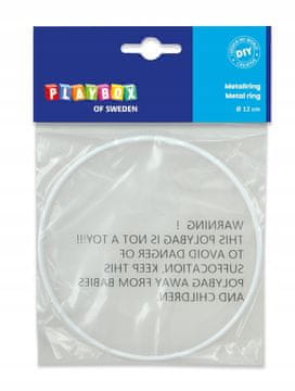 PLAYBOX Kovinski obroč BEL za okrasitev lovilca sanj iz makrameja Ø12cm