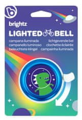 Bright Osvetljeni LED modri kolesarski zvonec za otroke Dinosaur Brightz
