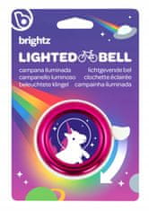 Bright Osvetljeni LED kolesarski zvonec roza za otroke Unicorn Brightz