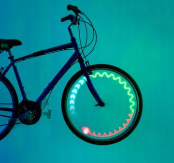 Bright LED luči za kolesa z naperami, spremenljivi vzorci, 12 svetlih vzorcev
