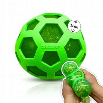 XXL Squeeze žogica proti stresu, bleščeča stisljiva žogica, Ø11 cm