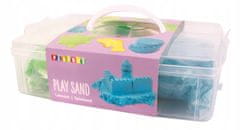 PLAYBOX Komplet kinetičnega peska MODRA + ZELENA 800 g + 14 modelčkov